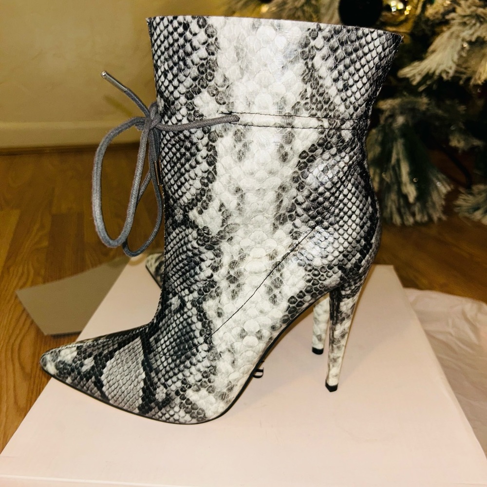 JUSTFAB SnakeSkin Booties